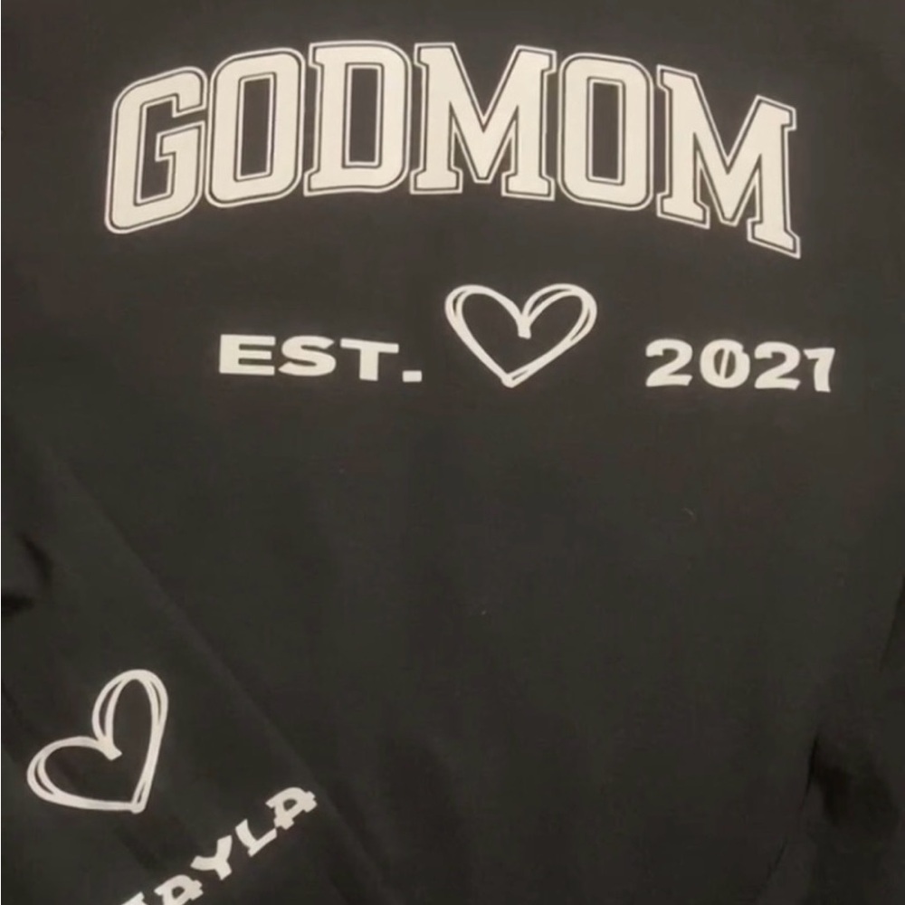 Black Godmom Graphic Sweatshirt